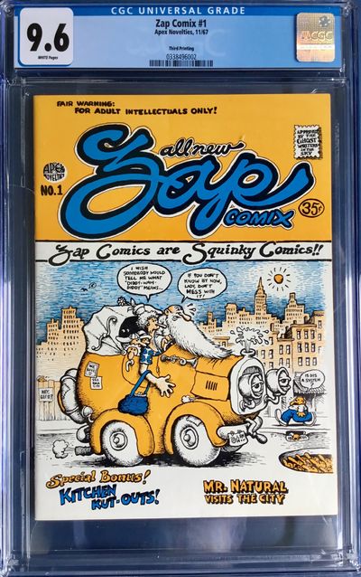 ZAP COMIX No. 1 (One) CGC Graded 9.6 (NM+) by CRUMB, ROBERT