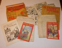 image of ORIGINAL AUTOGRAPH MANUSCRIPTS by ERNEST PROTHEROE for the "Iron Jelloids" editions of "BUDGE AND BETTY" booklets "ALL ABOARD THE SUNBEAM" and "A FAIRY VOYAGE", together with ORIGINAL PEN & INK ART WORK and PROOFS of the illustrations for these books.