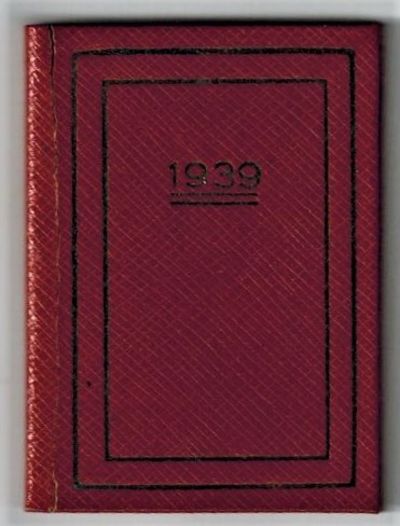 (Miniature Book)  1939 Keystone Engagement Calendar and Stamp Case