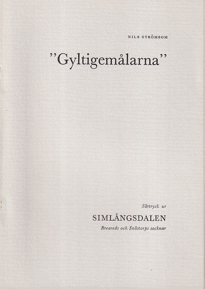 ‘Gyltigemålarna’ [= rubrik].