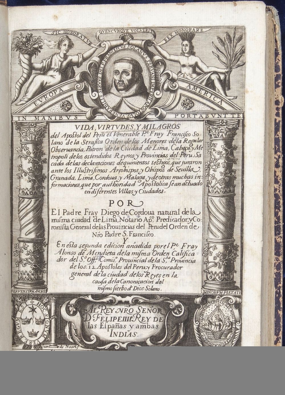 Vida, virtudes y milagros del Apostol del Peru el Venerable P. Fray  Francisco Solanoâ€¦ patron de la Ciudad de Lima by Cordoba y Salinas, Diego  de | 1643 | Imprenta R | BIBLIO NZ