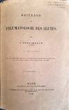Beiträge zur Pneumatologie des Blutes. Offprint. Insc. by Carl Ludwig