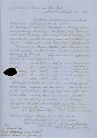 1833 Letter from J. B. Toulmin & Son Reporting the State of the Cotton Market
