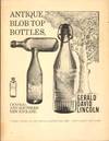 ANTIQUE BLOB TOP BOTTLES, CENTRAL AND SOUTHERN NEW ENGLAND