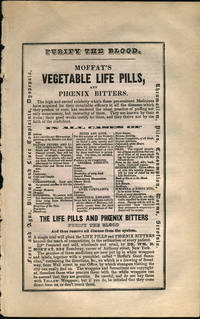 image of Moffat's Pills. Handbill with New York street map showing shop location