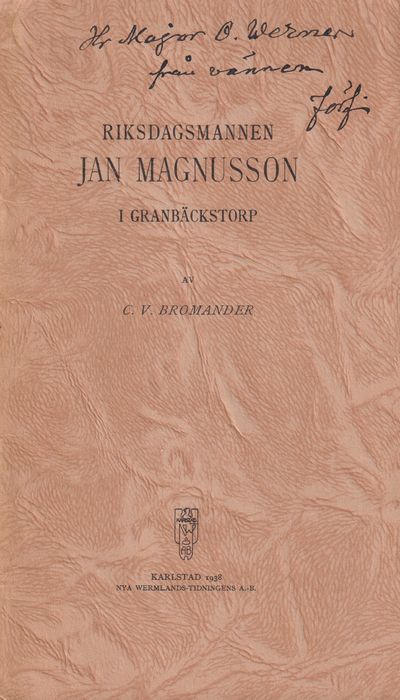 Riksdagsmannen Jan Magnusson i Granbäckstorp. Av…