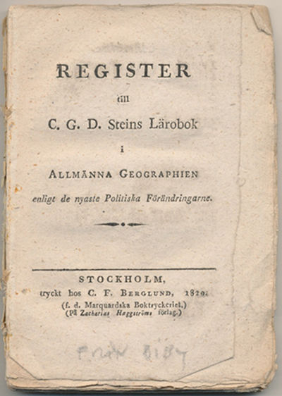 Steins lärobok i allmänna geographien enligt de…