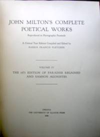 cover of John Milton's Complete Poetical Works. The 1671 Edition of Paradise Regained and Samson Agonistes