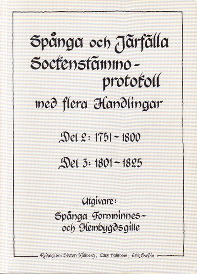 Spånga och Järfälla sockenstämmoprotokoll, med…