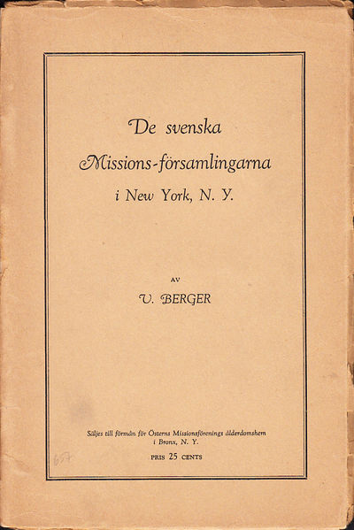 De svenska missions-församlingarna i New York,…