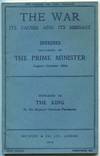 The War: Its Causes and Its Message: Speeches Delivered by The Prime Minister, August - October, 1914