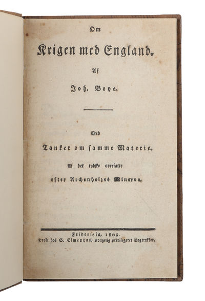 Om Krigen med England. Med Tanker om samme…