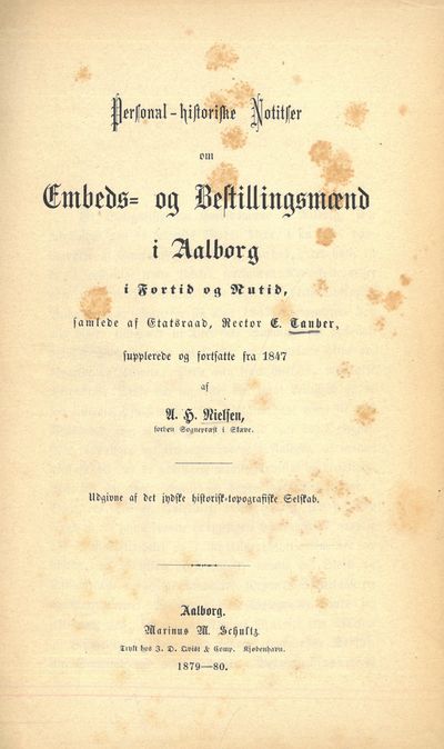 Personal-historiske Notitser om Embeds- og…