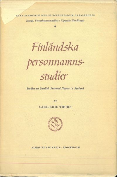 Finländska personnamnsstudier. Studies on Swedish…