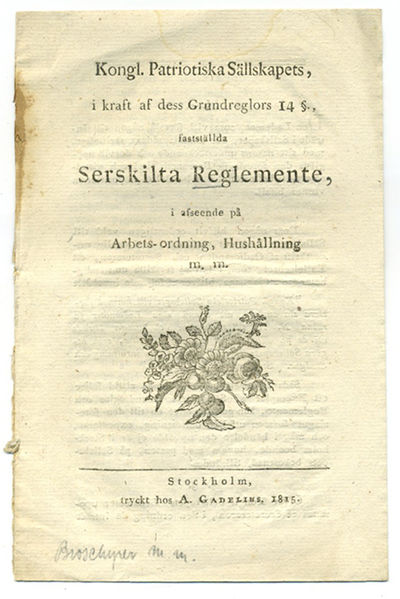 Kongl. Patriotiska sällskapets, i kraft af dess…