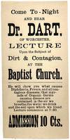 Broadside Promoting Lecture on Disease, Contagion, and Public Health