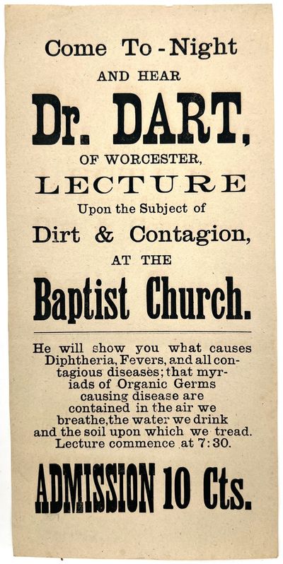 Broadside Promoting Lecture on Disease, Contagion, and Public Health