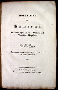 Berättelse om Sambruk vid Järbo hytta m.m.