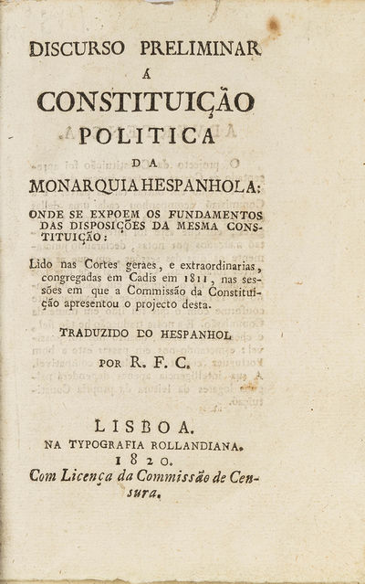 Discurso Preliminar a Constituicao Politica de Monarquia Hespanhola