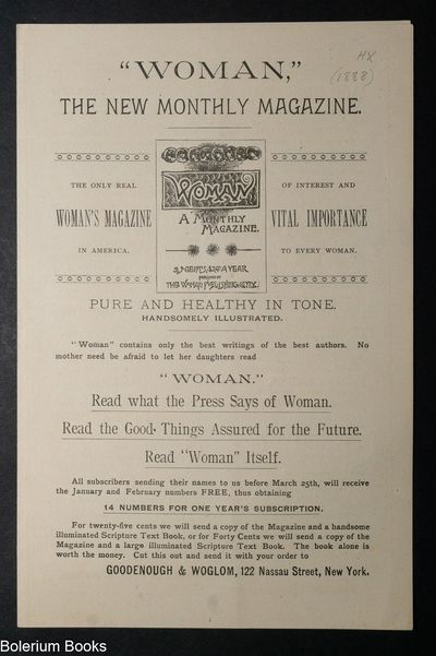 Woman" The New Monthly Magazine