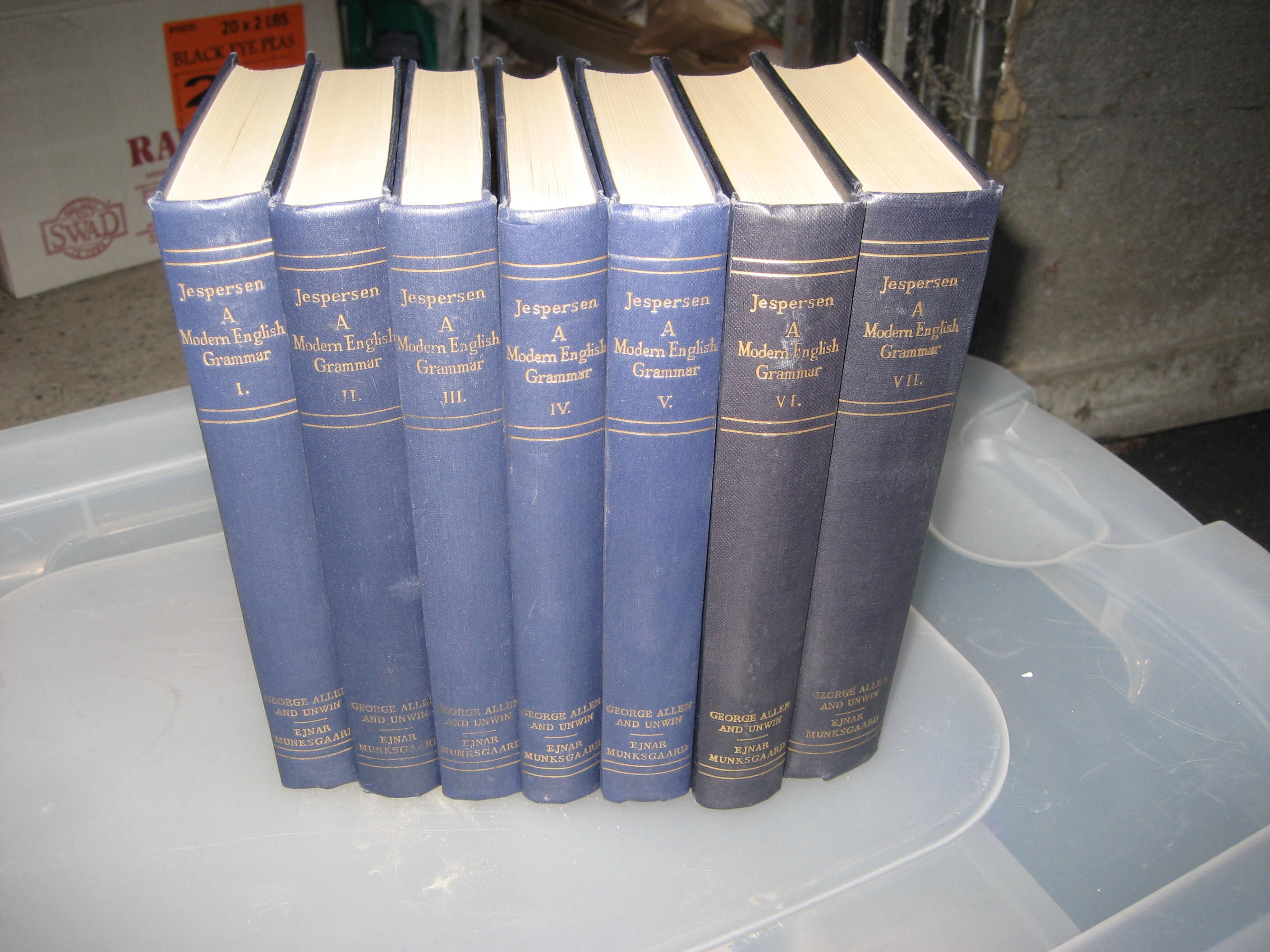 Jespersen Modern English Grammar 全７巻set A Modern English Grammar (7 Volumes) : on Historical