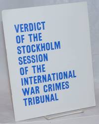 Verdict of the Stockholm session of the International War Crimes Tribunal