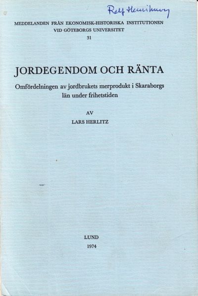 Jordegendom och ränta. Omfördelningen av…