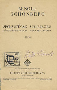 [Op. 35]. Sechs Stücke für Männerchor