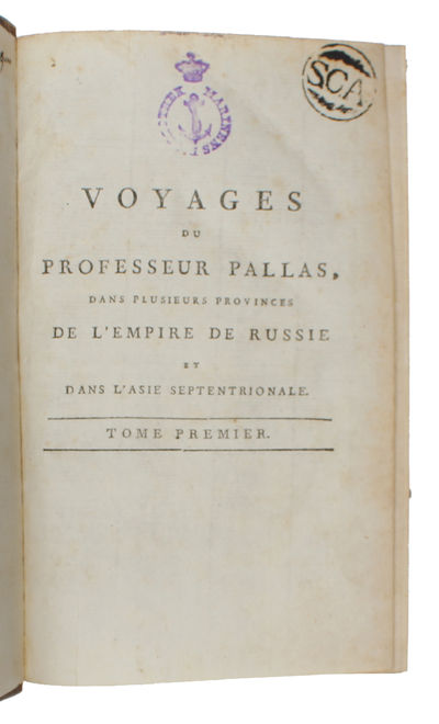 Voyages du Professeur Pallas, dans plusieurs Provinces de L'Empire de Russie et dans L'Asie septentrionale; Traduits de l'allemand par le C. Gauthier de la Peyronie. Nouvelle Édition, revue et enrichie de Notes par le C.C. Lamarck... 8 Vols. (photo 2)