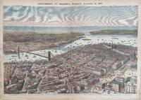 Bird's-Eye View of the Southern End of New York and Brooklyn; Showing the Projected Suspension Bridge Over the East River, From the Western Terminus in Printing-House Square, New York