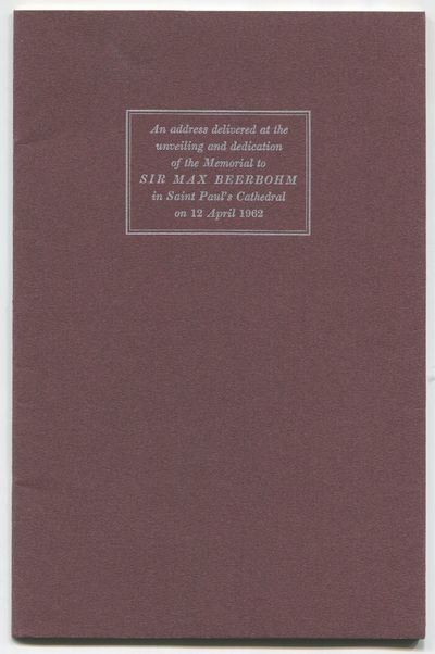 Cambridge: Privately Printed at the University Press, 1962. Softcover. Near Fine. First edition. 16m...