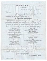 H. Robinson & Co. Circular Advertising Shawls, Lace, Trims, Hosiery