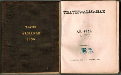 Teater-Almanak för år 1839.