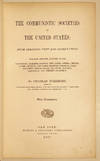The Communistic Societies Of The United States: From Personal Visit And Observation: