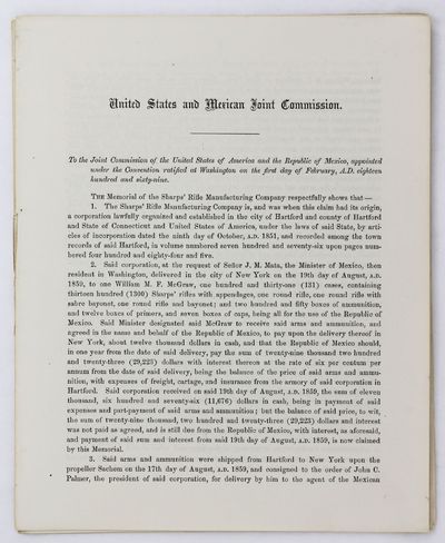 [Three Pamphlets Submitted by American Rifle Companies Asserting Claims Against the Mexican Government]