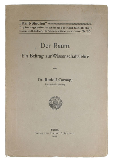 Der Raum. Ein Beitrag zur Wissenschaftslehre. -…
