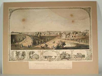 SOUTH BOSTON, 1859 (HANDCOLORED LITHOGRAPH BY JOSEPH FOXCROFT COLE)