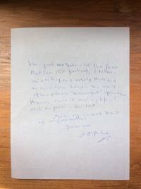 image of Autographed Letter, October 18, 1953