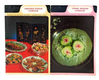 Narcissus Festival Cookbook and Cherry Blossom Cookbook 1960s/70s HAWAIIAN COOKBOOKS