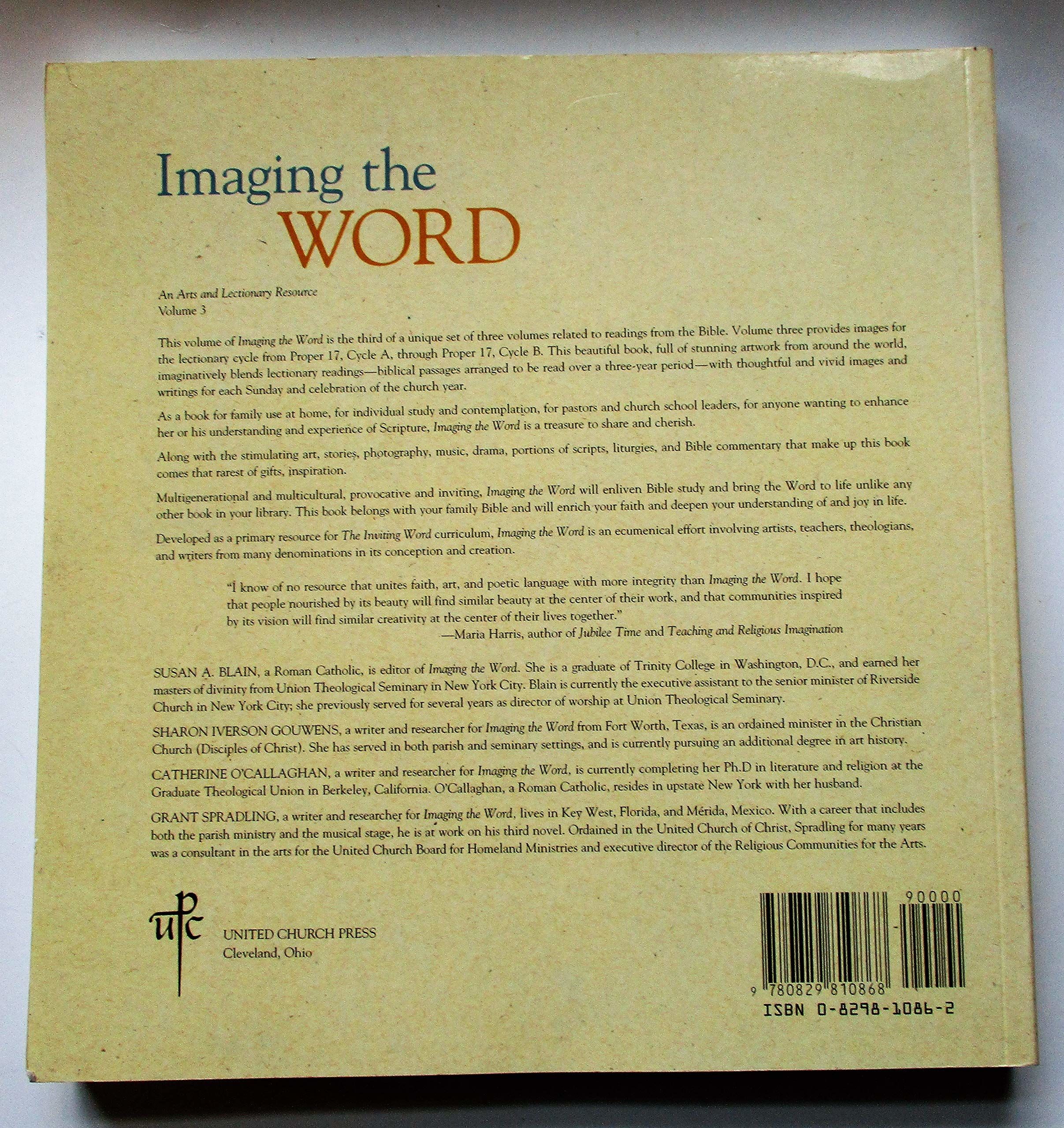 Imaging the Word An Arts and Lectionary Resource (Imaging the Word) by
