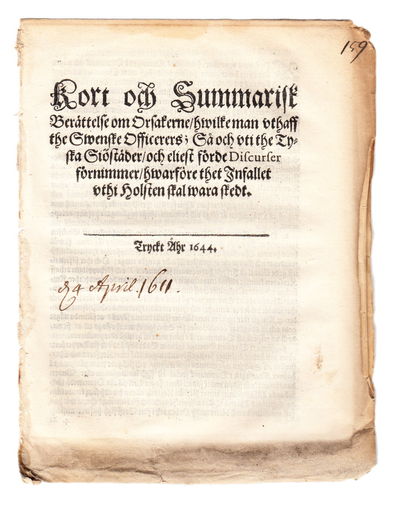 Kort och summarisk berättelse om orsakerne,…