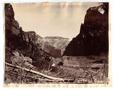 Springdale. Rio Virgin. Two rich sepia images