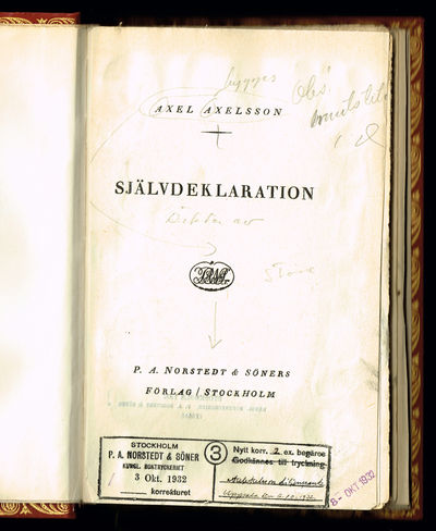 Självdeklaration.