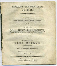 Analecta monimentorum ad Ed. I-III. A.a.