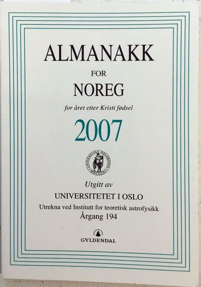 For året etter Kristi Fødsel 2007. Utrekna ved…