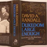 Dukedom Large Enough by Randall, David A - 1969