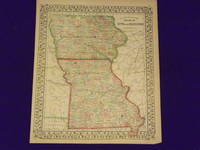 County Map of the States of Iowa and Missouri.