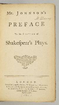 MR. JOHNSON'S PREFACE TO HIS EDITION OF SHAKESPEAR'S PLAYS