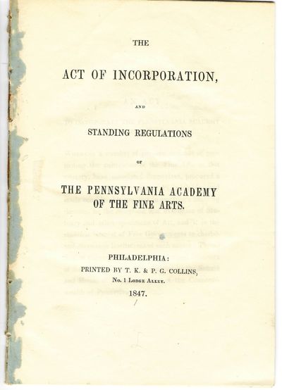 THE ACT OF INCORPORATION, AND STANDING REGULATIONS..