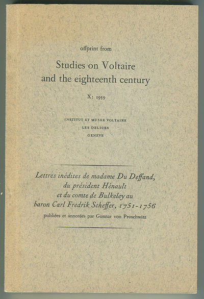 Lettres inédites de madame Du Deffand, du…